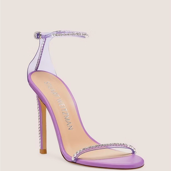 Stuart Weitzman Embellished PVC Sandals - Picture 1 of 4